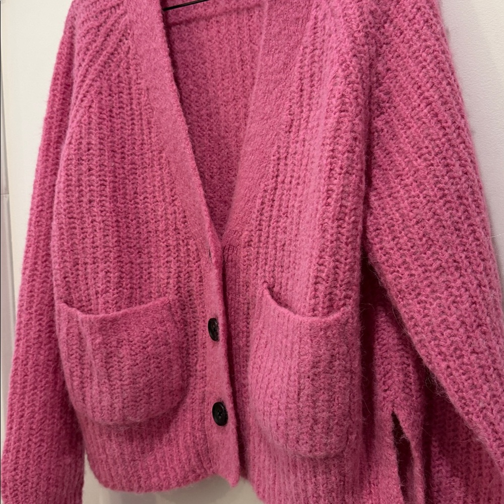 A.L.C. Cleveland Bubblegum Knit Cardigan, Sz Small - Picture 4 of 13